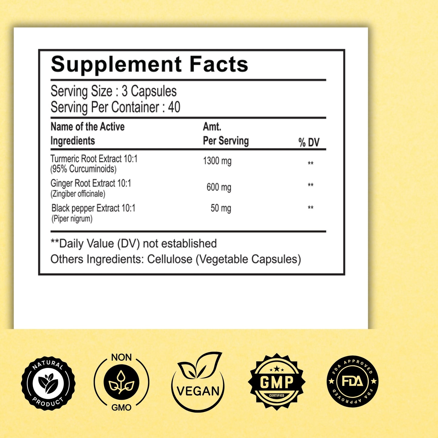 TURMERIC GINGER CAPSULES (120 Count)