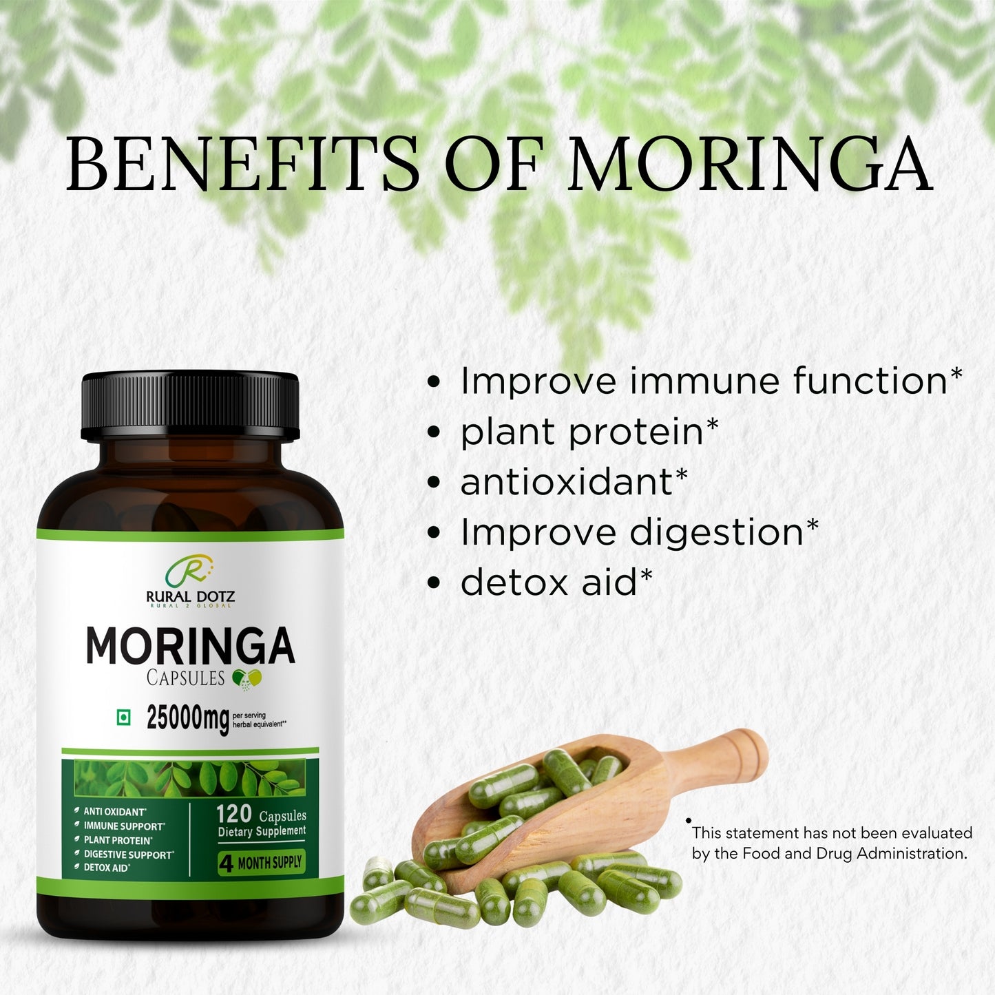 Moringa Superfood Capsules (120 Count)