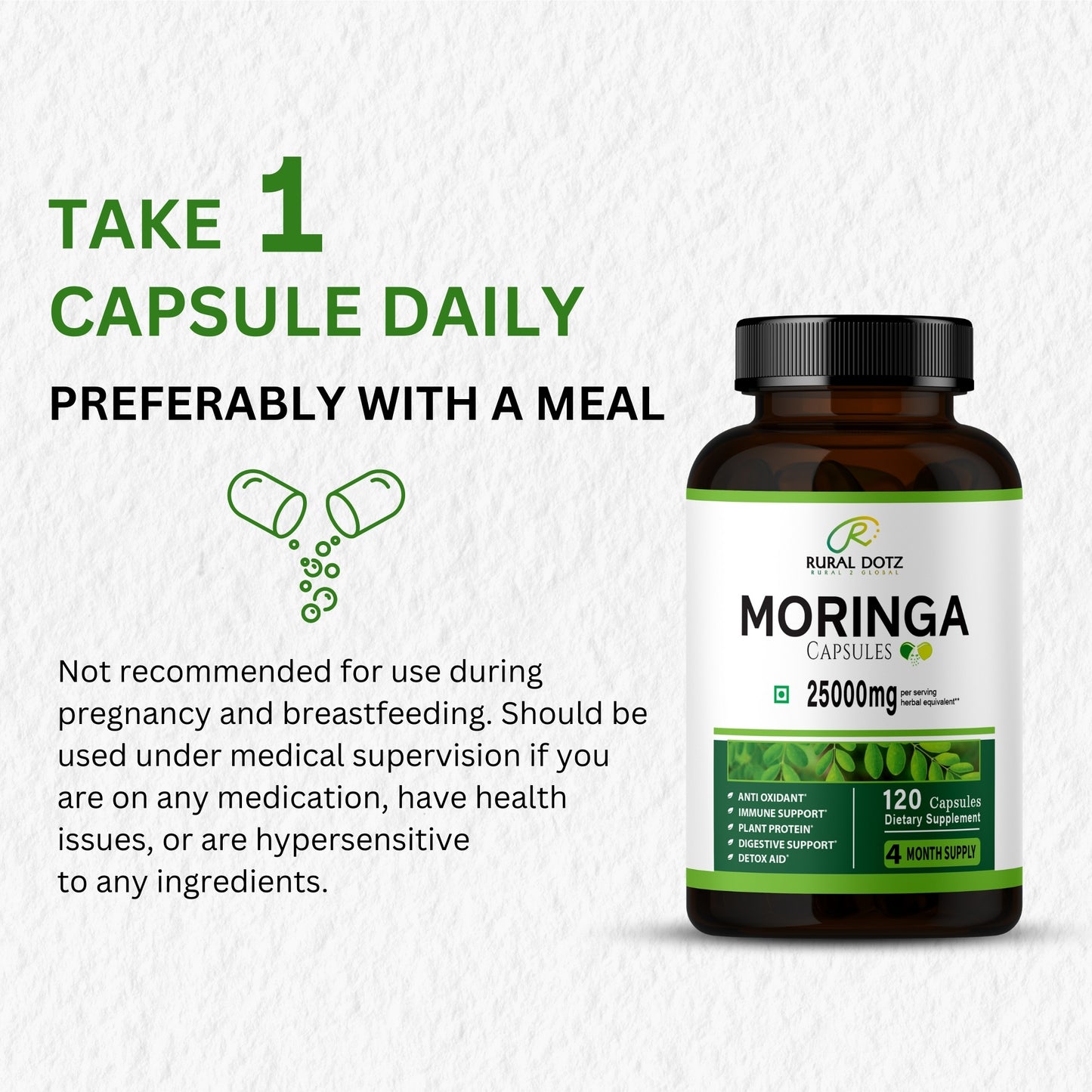 Moringa Superfood Capsules (120 Count)