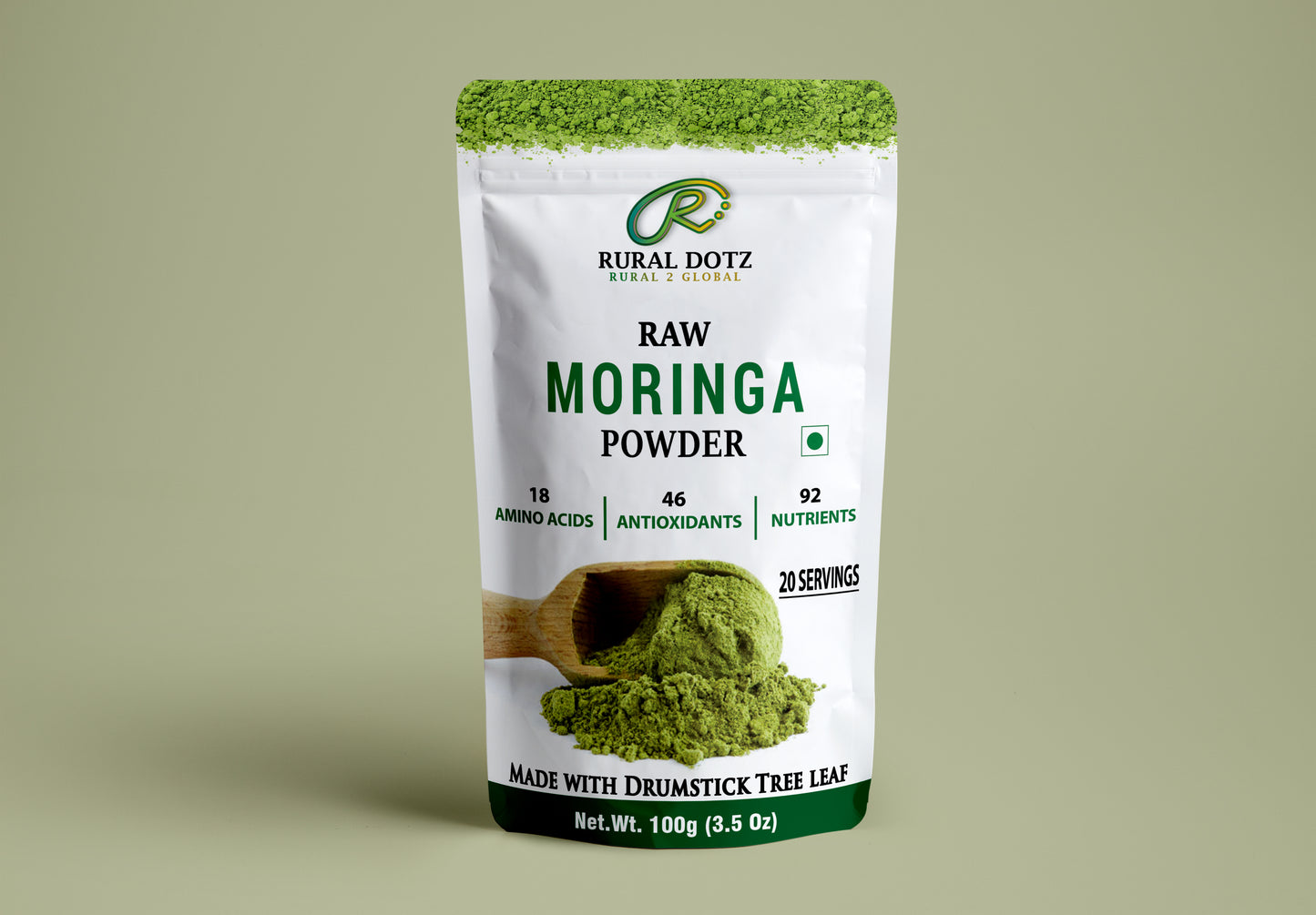 Moringa Leaf Raw Powder (100g)